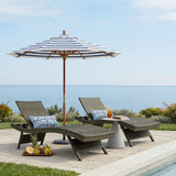 All Weather Outdoor Wicker Chaise Lounge (set of 2)