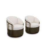 All-Weather Wicker Patio Rocking Chair with 5 in. Cushions & Wood Grain Frame