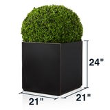 Metallic Heavy Cube Planter Box – Seamless, Durable & Fully Assembled
