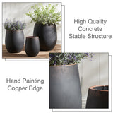 Round Concrete Planter Set (3 Pack)