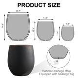 Round Concrete Planter Set (3 Pack)