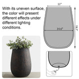 19.7” Decorative Round Planter with Bronze Rust Finish 1 Pack