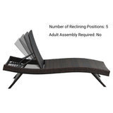 All Weather Outdoor Wicker Chaise Lounge (set of 2)
