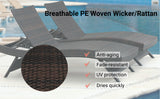 All Weather Outdoor Wicker Chaise Lounge (set of 2)