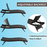 All Weather Outdoor Wicker Chaise Lounge (set of 2)