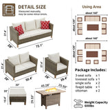 Modular Outdoor Patio Conversation Set