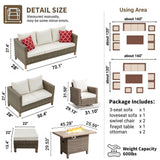 Outdoor Patio Furniture Set with Swivel Rocking Chairs