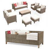 Outdoor Patio Conversation Set with Swivel Rocking Chairs