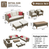 9-Piece Outdoor Patio Conversation Set