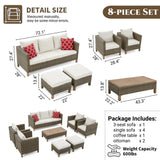 8-Piece Outdoor Patio Conversation Set