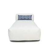 Outdoor Bean Bag Lounger Sofa with Pillow & Side Pocket, All-Weather Patio Lounge Chair for Poolside, Garden & Deck