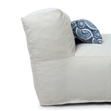 Outdoor Bean Bag Lounger Sofa with Pillow & Side Pocket, All-Weather Patio Lounge Chair for Poolside, Garden & Deck