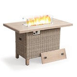 6-Piece Outdoor Patio Conversation Set with Fire Pit Table