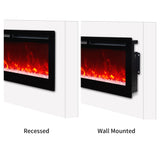 EDYO LIVING Wall Mount and Recessed Electric Fireplace 36-72 Inch