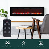 EDYO LIVING Wall Mount and Recessed Electric Fireplace 36-72 Inch