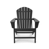 HDPE Plastic Resin Adirondack Chair with Ottoman for Outdoor Patio Lawn All Weather Resistant