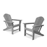 2PCS Plastic Resin Adirondack Chair for Outdoor Patio Lawn HDPE All Weather Resistant