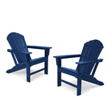 2PCS Plastic Resin Adirondack Chair for Outdoor Patio Lawn HDPE All Weather Resistant