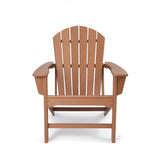 HDPE Plastic Resin Adirondack Chair with Ottoman for Outdoor Patio Lawn All Weather Resistant