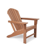 HDPE Plastic Resin Adirondack Chair with Ottoman for Outdoor Patio Lawn All Weather Resistant