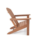 HDPE Plastic Resin Adirondack Chair with Ottoman for Outdoor Patio Lawn All Weather Resistant