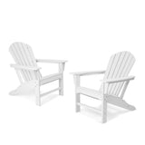 2PCS Plastic Resin Adirondack Chair for Outdoor Patio Lawn HDPE All Weather Resistant