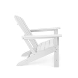 HDPE Plastic Resin Adirondack Chair with Ottoman for Outdoor Patio Lawn All Weather Resistant