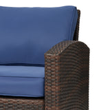 Bahrije 6 Piece Rattan Sofa Seating Group with Cushions