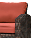 Bahrije 6 Piece Rattan Sofa Seating Group with Cushions