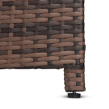3 Piece Wicker Patio Conversation Set, All Weather Outdoor Furniture Set with Cushions