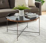 Ingwald Glass Top Drum End Table