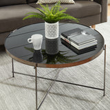 Ingwald Glass Top Drum End Table