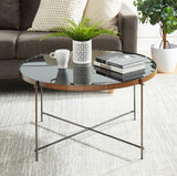 Ingwald Glass Top Drum End Table