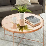 Ingwald Glass Top Drum End Table