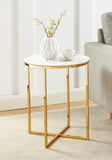 Eley Glass Top Drum End Table