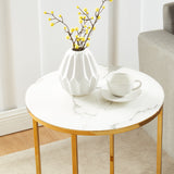 Eley Glass Top Drum End Table