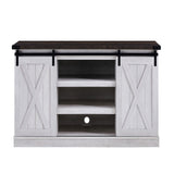 Rustic Farmhouse Sliding Barn Door TV Stand Console Table Storage for Up To 65"