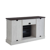 Sliding Barn Door Electric Fireplace TV Stand Console for TVs up to a 65"