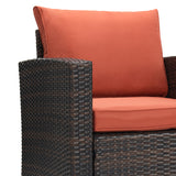 Patio PE Wicker Furniture Set 5 Pieces Outdoor Rattan Conversation Seat Couch Sofa Chair Set with Cushions