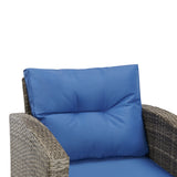 5-Piece Wicker Patio Conversation Set with Cushions